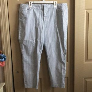 Blue and white stripe Old Navy Pixie Pants